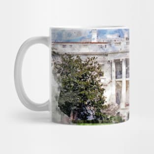 The White House in Washington DC Watercolor - 02 Mug